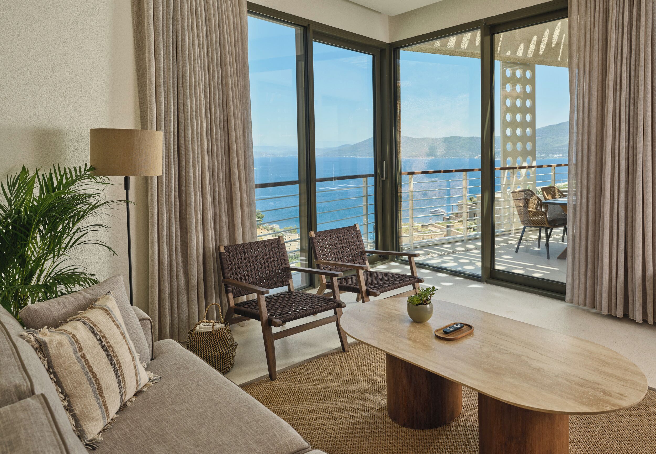 Kamar Quadruple Mewah, pemandangan laut | Area keluarga