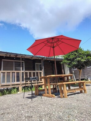 屋外ダイニングエリア