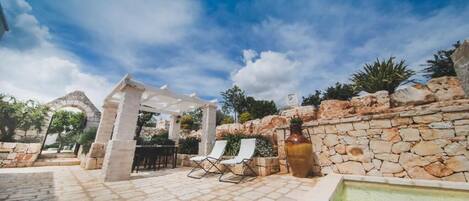 Luxury House, Patio, Courtyard View (Trullo Arancio) | Terrace/patio