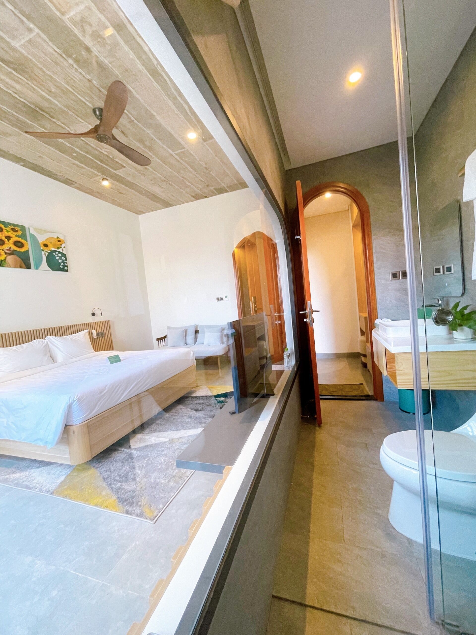 Quarto standard, para não fumantes, vista para o pátio