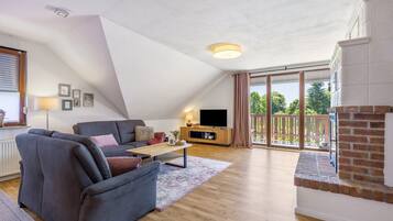 Fernseher, Kamin