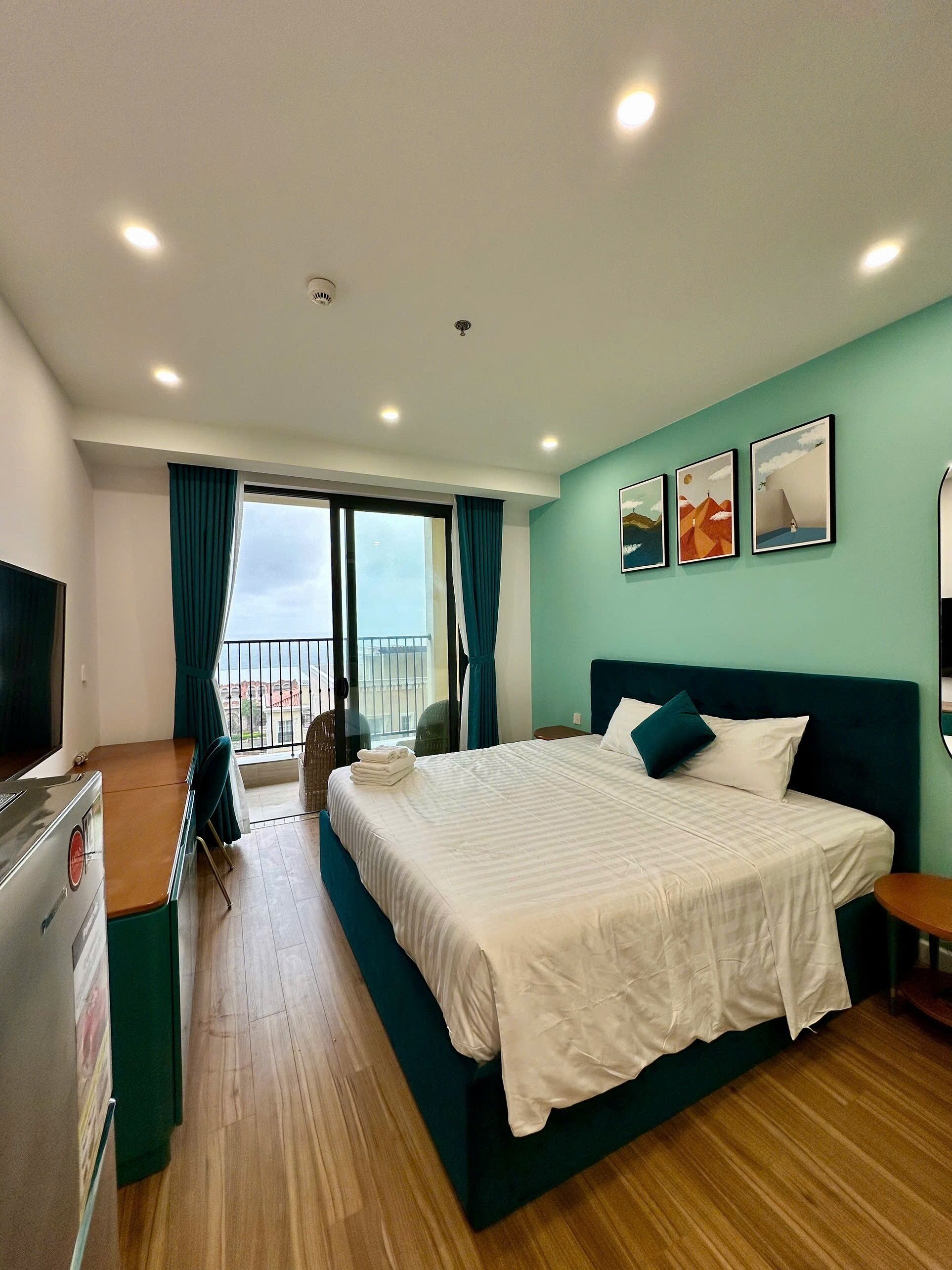 Phòng dành cho gia đình, ban công, quang cảnh bãi biển