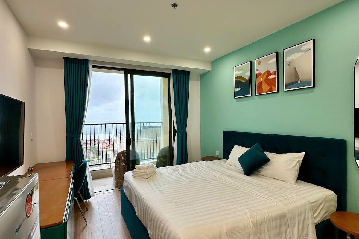 Phòng dành cho gia đình, ban công, quang cảnh bãi biển