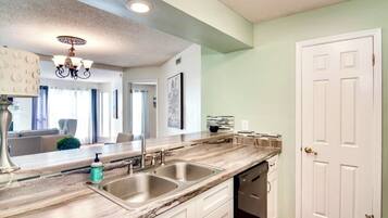 Microwave, oven, stovetop, dishwasher