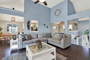 Smart TV, video games, books - Stay at Marsh Runner Cottage in Savannah, GA; 5 bedrooms, 2 baths, perfect for families! (Savannah)