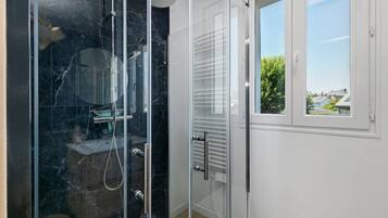 Shower, hair dryer