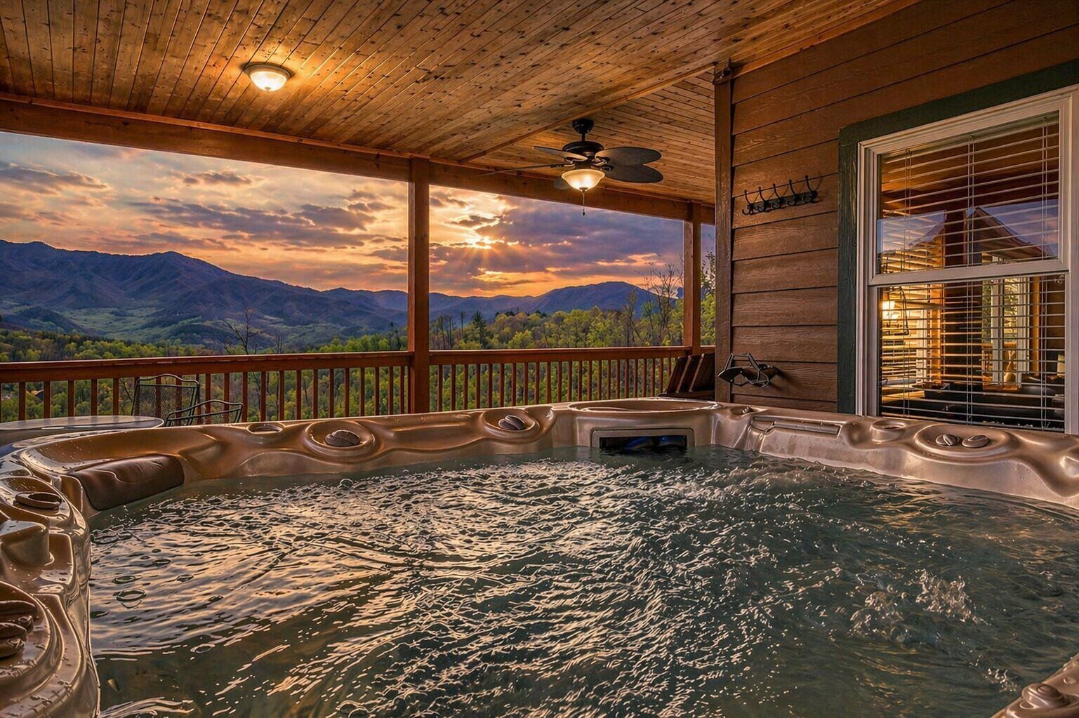 Outdoor spa tub
