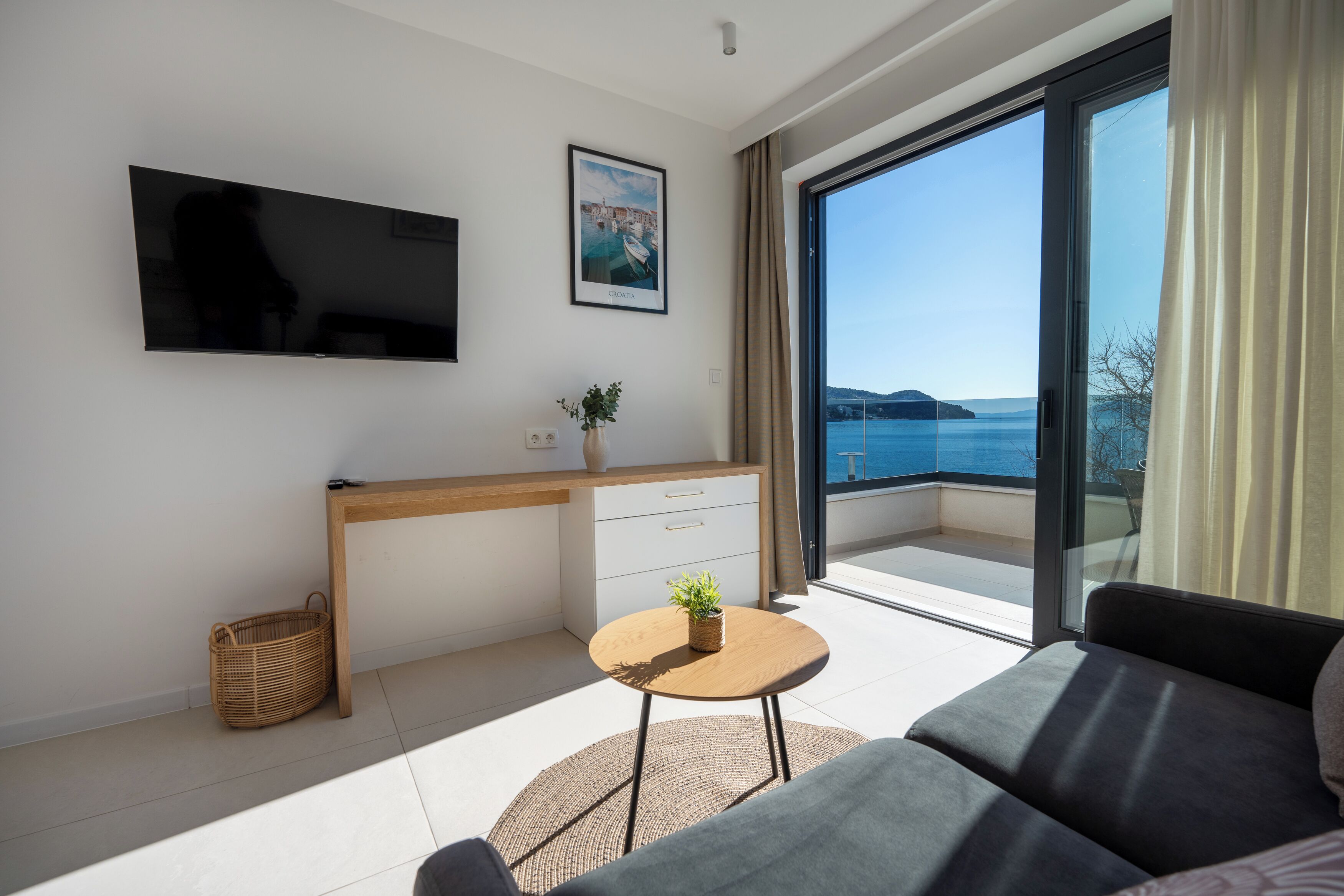 Studio – comfort, sjøutsikt | Oppholdsområde