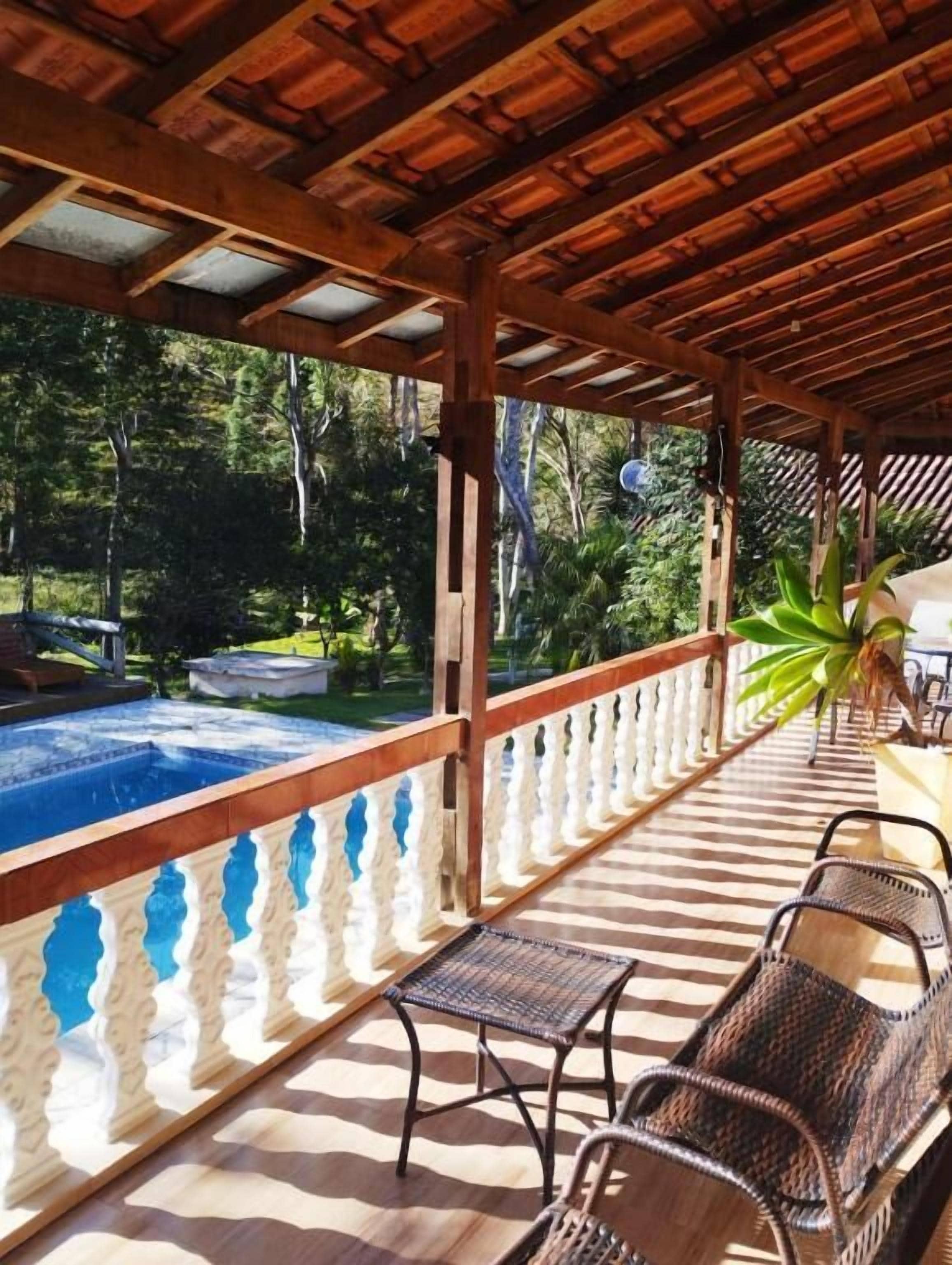 Cottage, vue piscine | Terrasse/Patio