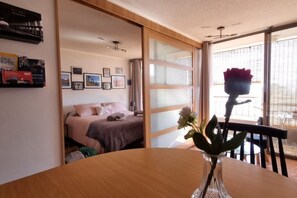 1 bedroom, iron/ironing board, free WiFi, bed sheets - Luminous refuge with panoramic view in the heart of Santiago (Santiago)