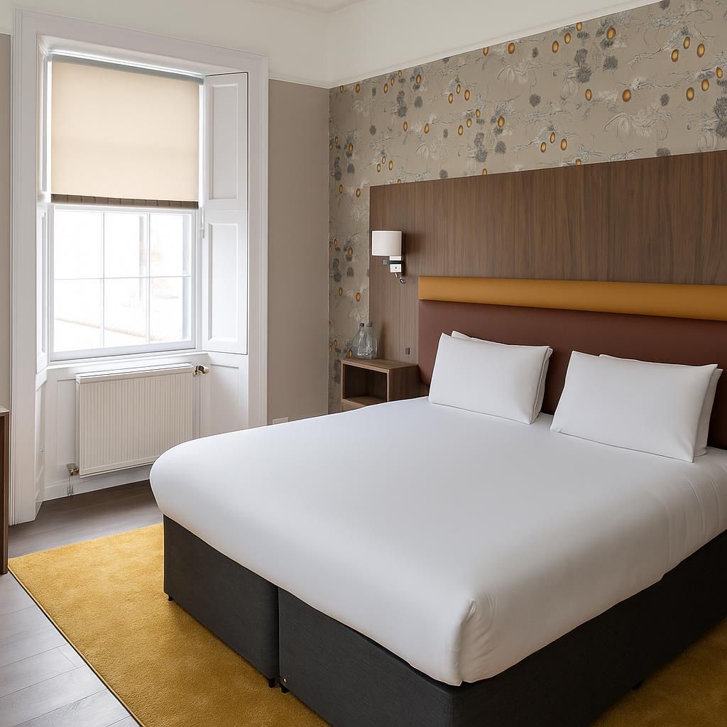 Hypo-allergenic bedding, in-room safe, desk, individually decorated