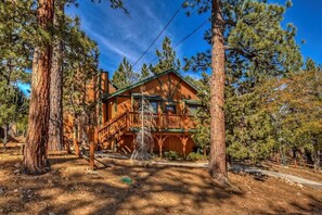 Exterior - Spacious Moonridge Log Cabin with A/C, Game Room, 2 Fireplaces & Fenced Yard (Big Bear City)