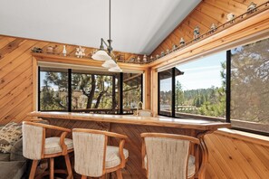Interior - Lakeview Mountain Retreat w/ Balcony, Gas Fire Pit, Pool table, Walk to Lake (Fawnskin)