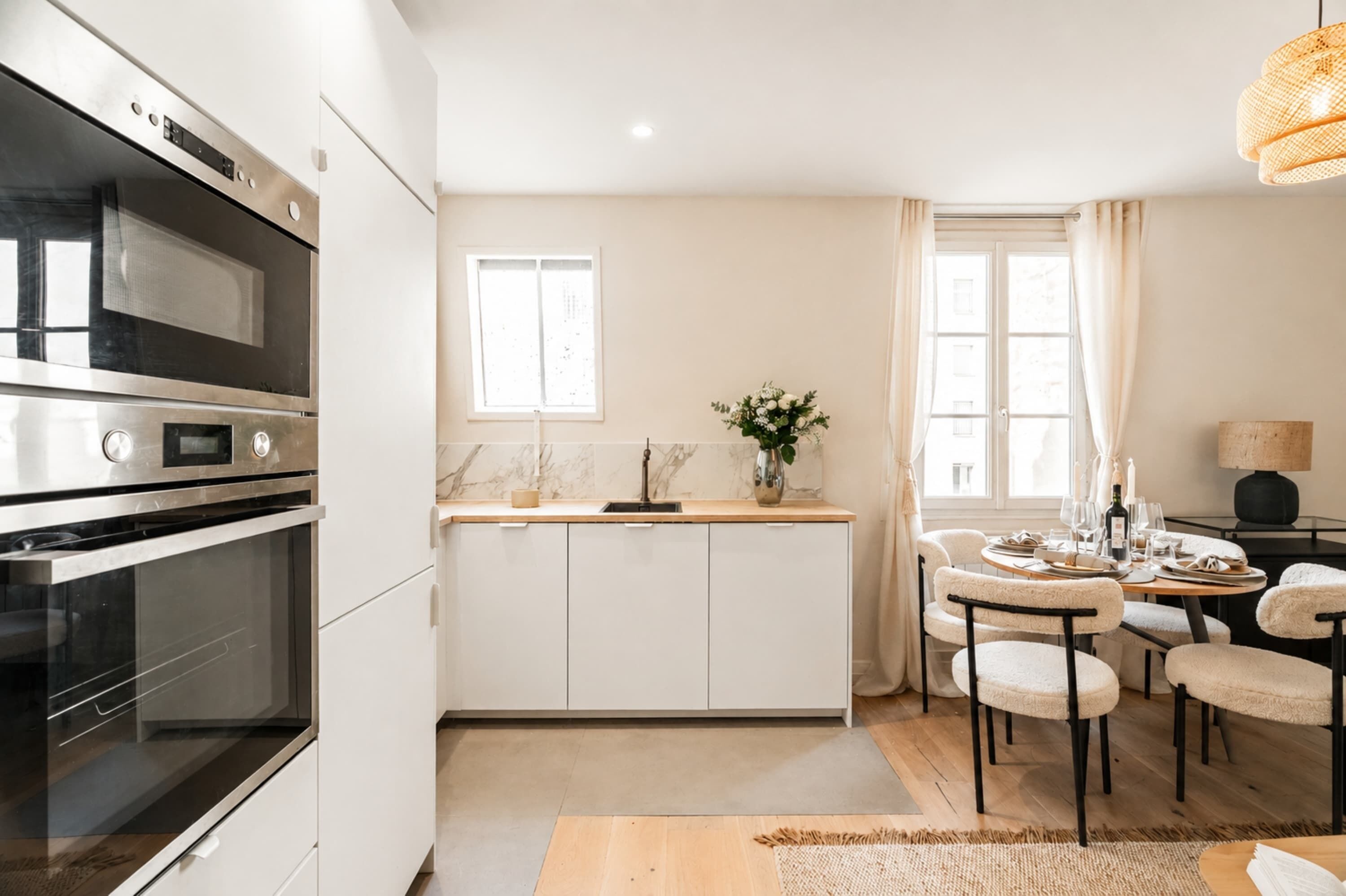 Geladeira, micro-ondas, fogão, cooktop