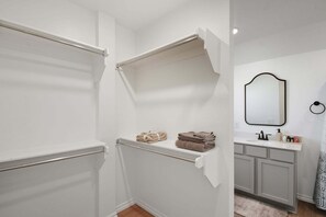 Shower, hair dryer, towels - NEW! Modern 2BR Near Downtown OKC (Oklahoma City)
