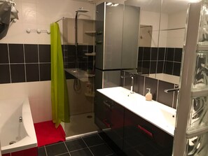 Shower, hair dryer