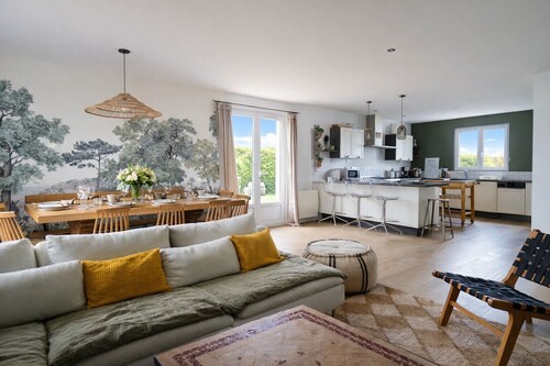 Maison 3 chambres avec jardin + studio indépendant 8 pers