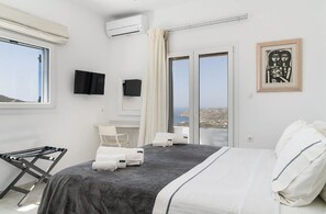 5 bedrooms, in-room safe, iron/ironing board, travel cot - Villa Calidra, Divine Sea Views, Private Pool, Furnished Terrace, Elia (Mykonos)
