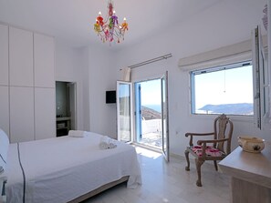 3 bedrooms, in-room safe, iron/ironing board, travel cot - Villa Lysara, Divine Sea Views, Private Pool, Furnished Terrace, Elia (Mykonos)