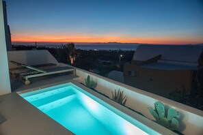Terrace/patio - Villa Meloria, Divine Sea Views, Private Pool, Furnished Terrace, Finikia (Santorini)