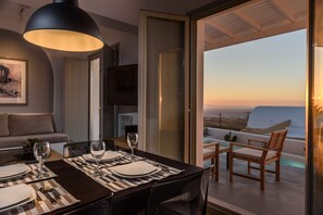 Dining - Villa Meloria, Divine Sea Views, Private Pool, Furnished Terrace, Finikia (Santorini)
