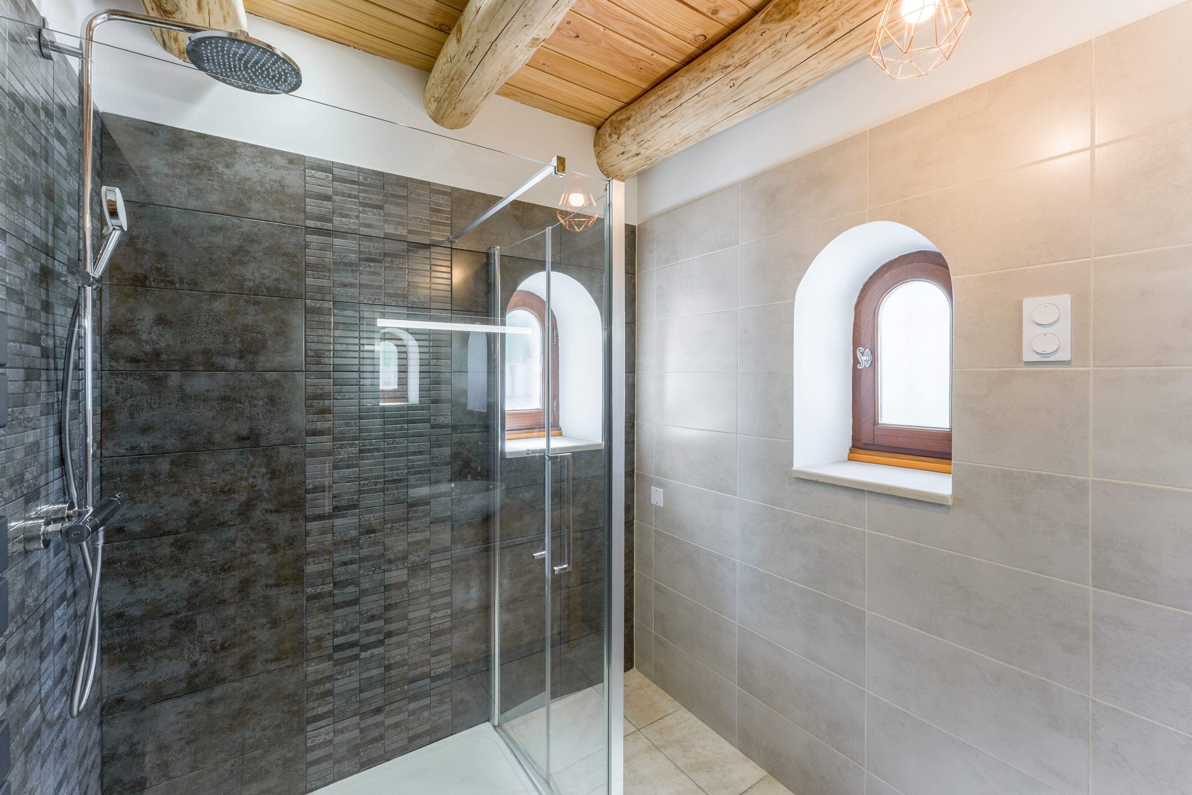 Shower, hair dryer