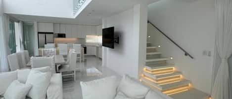 Apartment, 1 Schlafzimmer, Terrasse, Stadtblick | Wohnzimmer