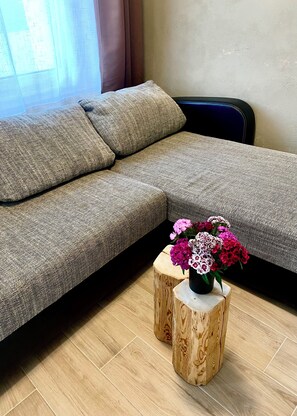 Comfort appartement, keuken, uitzicht op tuin | Interieur