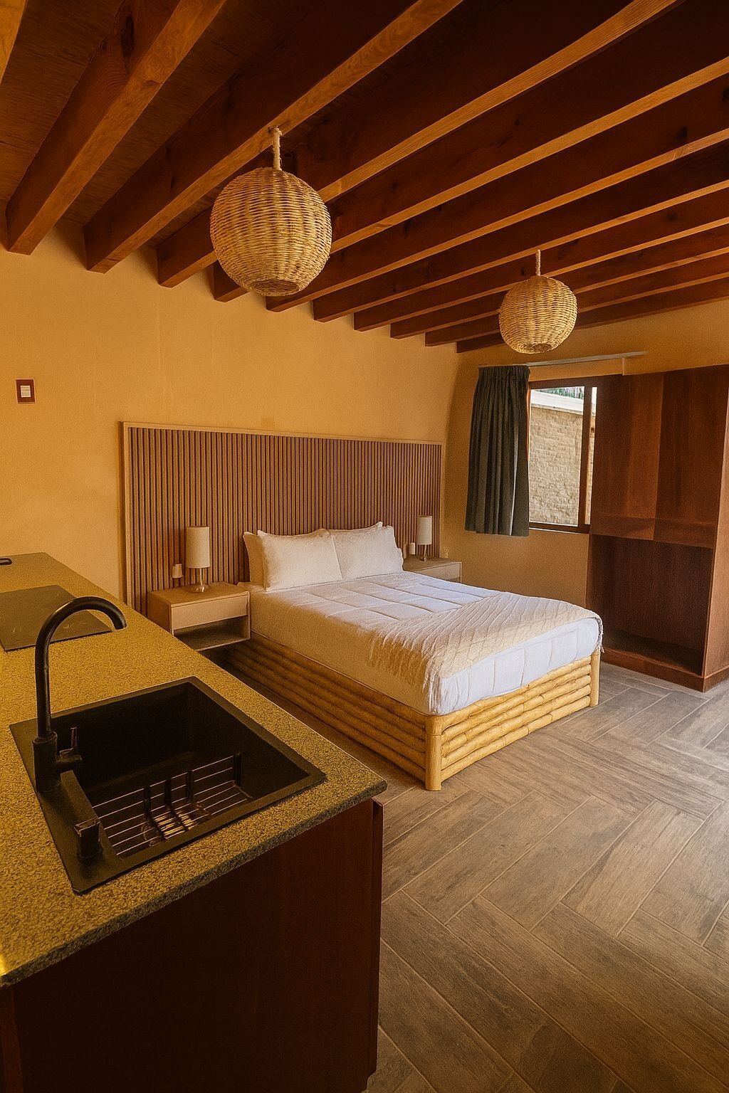 Estúdio conforto, sacada, vista para a montanha