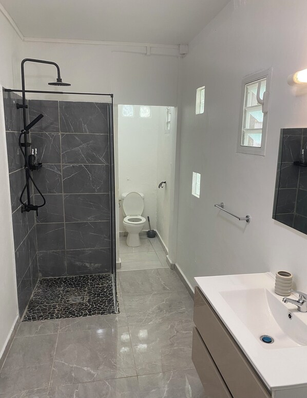 Towels, soap, toilet paper