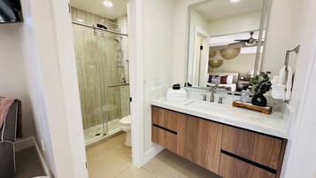 Hair dryer, towels