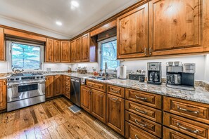 Chalet, Multiple Beds, Patio, River View (Unit 207) | Private kitchen - Mountain River Chalet (Ruidoso)