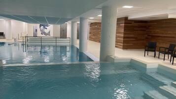 Indoor pool, a heated pool