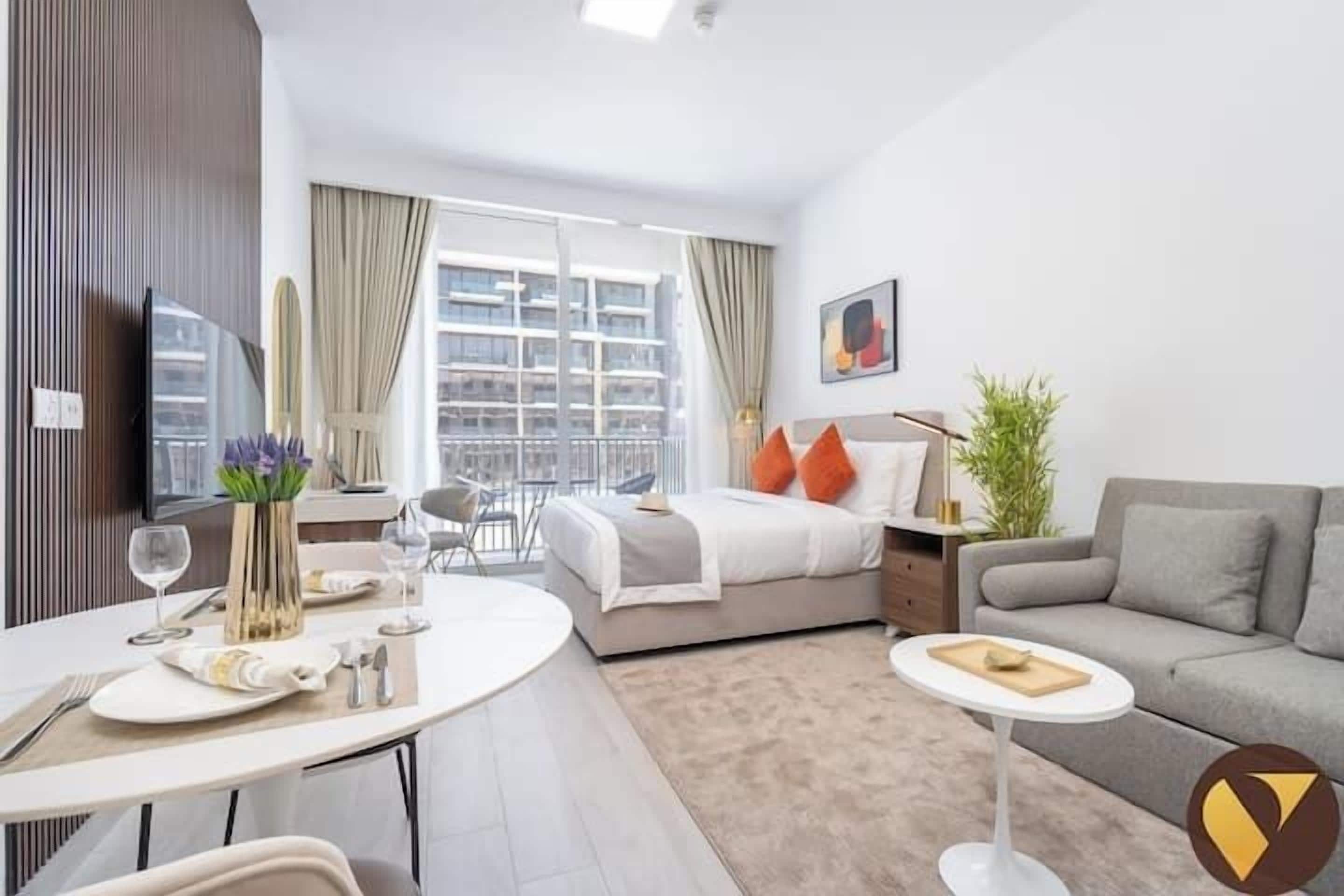 Monolocale Luxury, balcone, vista città