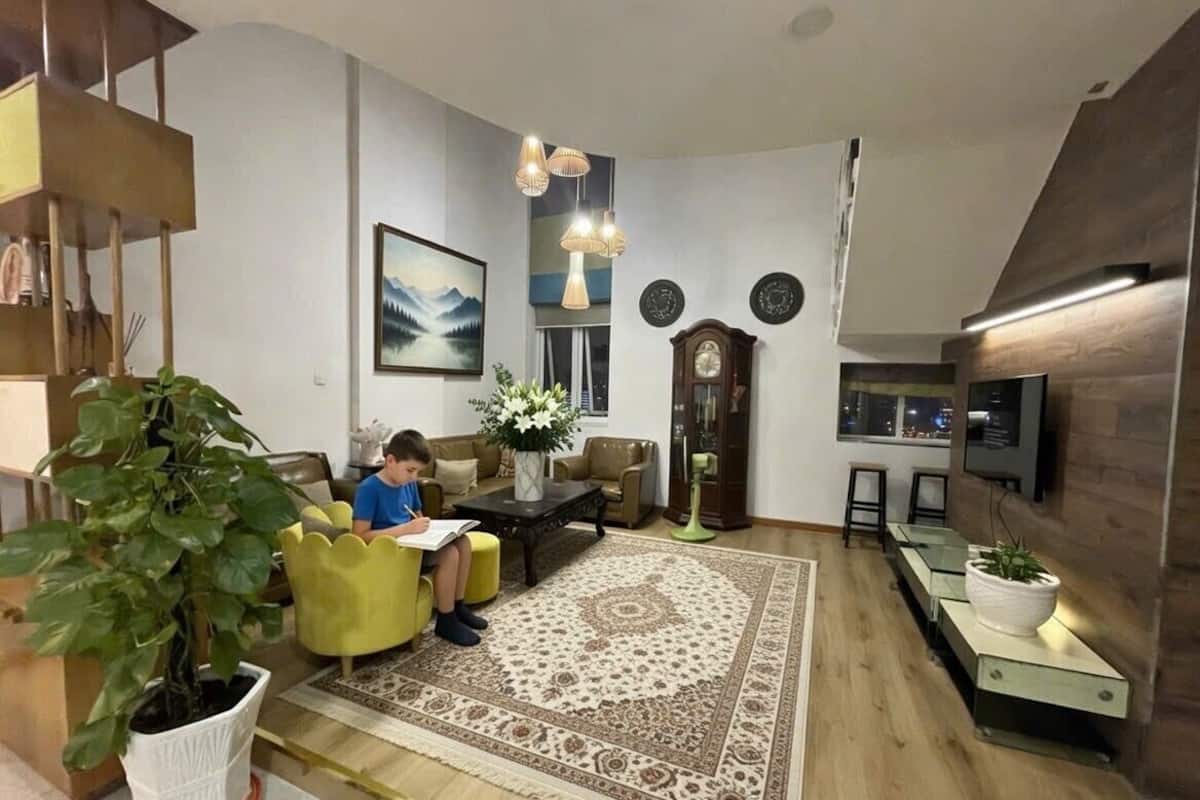 豪華頂層客房, 3 間臥室, 露台, 城市景 | 客廳