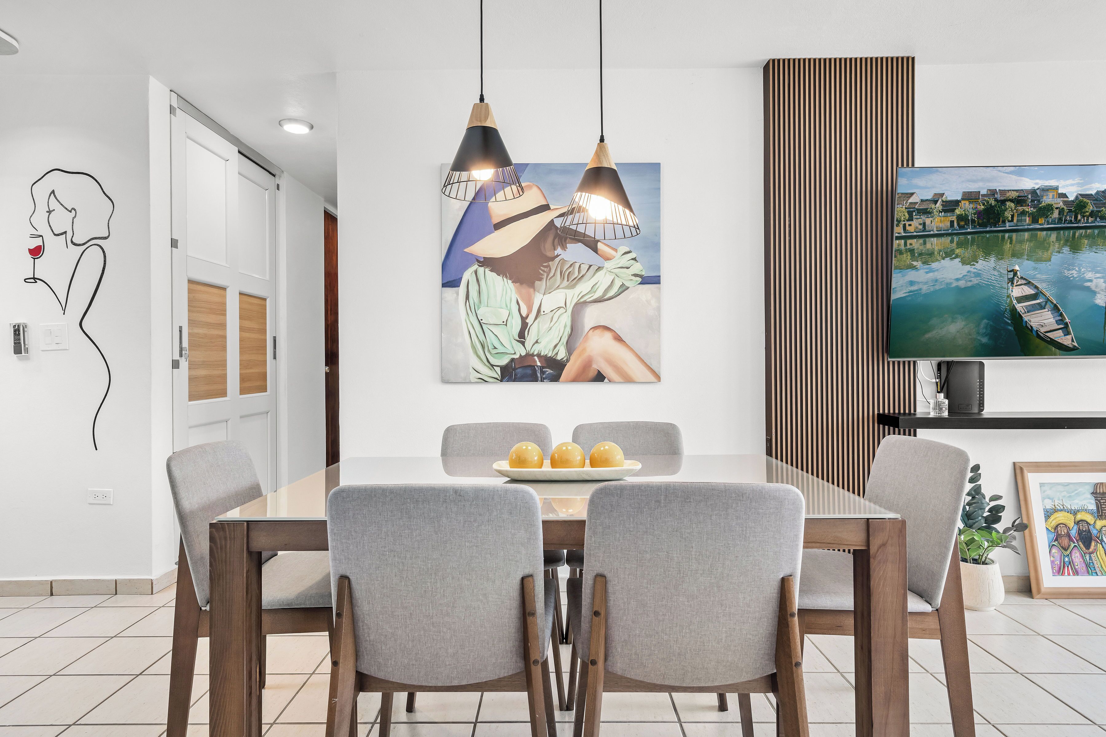 Apartment, Balcony, Pool View | Dining room