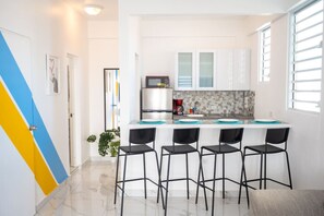 Fridge, microwave, stovetop, coffee/tea maker - Penthouse Apartment by the Beach (San Juan)