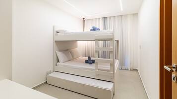 Apartment | Desk, laptop workspace, blackout drapes, iron/ironing board