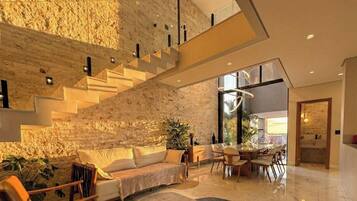 Luxury House, Pool Access | Living area