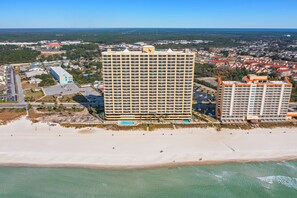 Exterior - Low Floor w Direct Gulf-front 2BR/BA at Emerald Isle, Beach Chair Set Up Included, Beachfront Pool, Hot Tub & Fitness Center on PCB's Quiet West End! (Panama City Beach)
