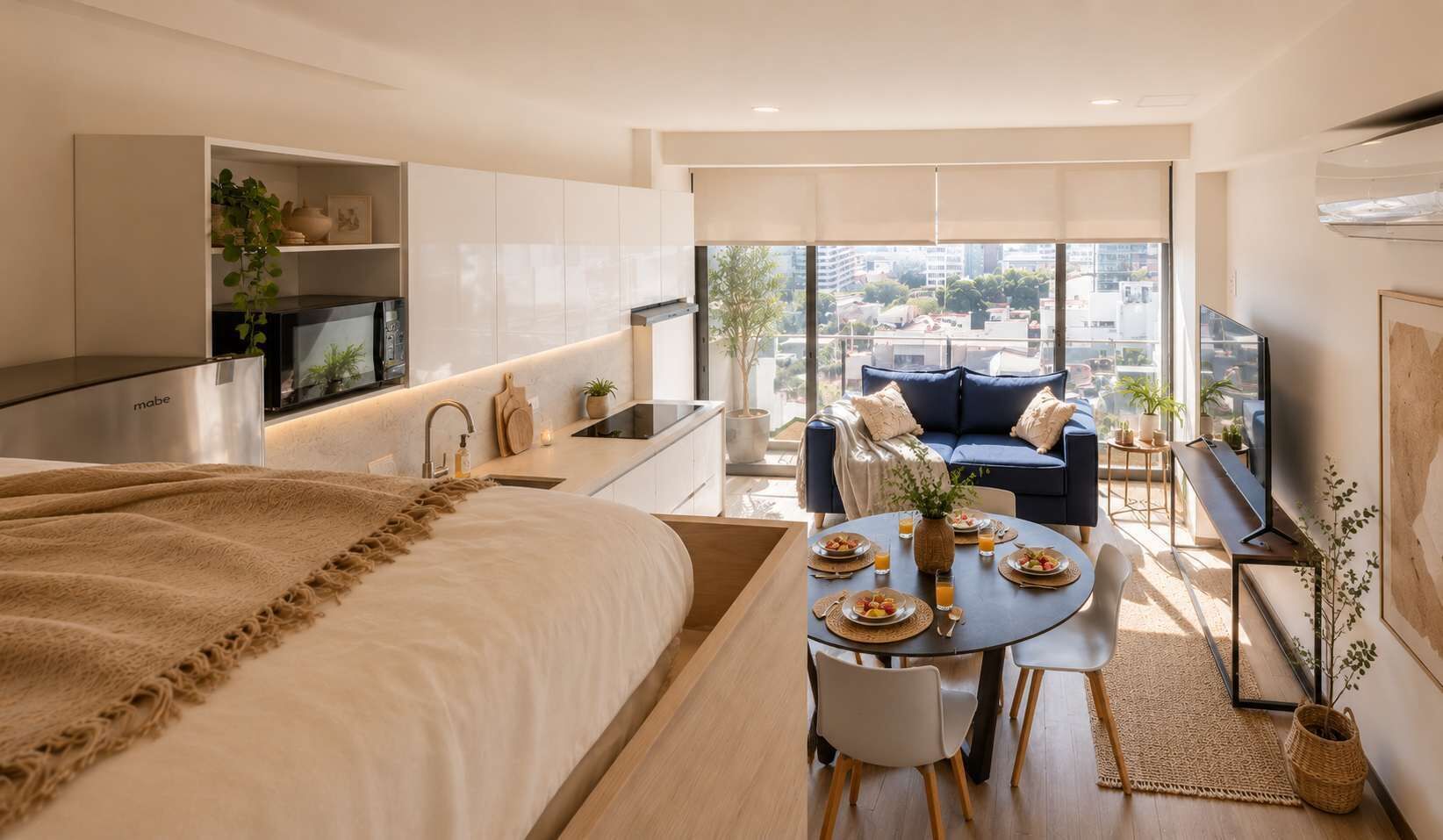 1 dormitorio, tabla de planchar con plancha, wifi y ropa de cama