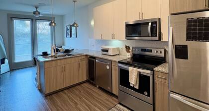 Black & Gold Studio 1 Mile to TCU Walk to Bars Pool & Gym Perfect for Game Day