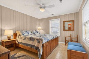 4 bedrooms, free WiFi - Starfish Oasis by Brunswick Vacation Rentals: Beachy 4BR Retreat w/ Decks & Yard (Sunset Beach)