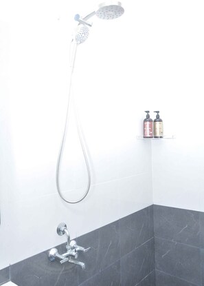 Ducha, secador de pelo, bidet, toallas