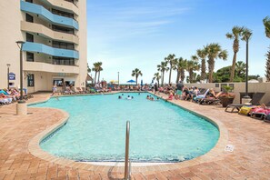 Indoor pool, outdoor pool - New Reno@Ocean Reef: 2nd floor OceanFront w/ full kitchen (Myrtle Beach)
