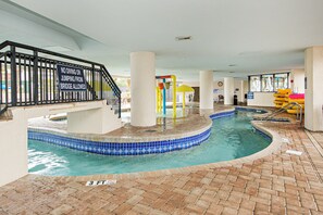 Indoor pool, outdoor pool - New Reno@Ocean Reef: 2nd floor OceanFront w/ full kitchen (Myrtle Beach)