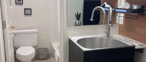 Hair dryer, towels