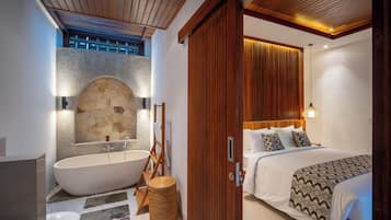 Vila Deluks, 1 Tempat Tidur King, kolam renang pribadi | Kamar mandi | Pengering rambut, handuk, sabun, dan sampo