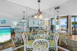 Dining - New Listing! Gulf Front Escape at Sunbird | Gulf Views, Balcony & Steps to the Beach! (Panama City Beach)