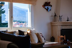 Living area - RODON APARTMENT With Sauna & Jaccuzi (Litochoro)